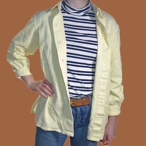Yellow Corduroy Button-Up
